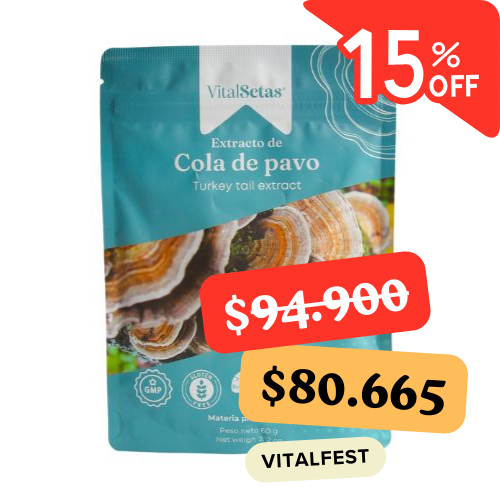 Extracto de Cola de Pavo VitalSetas - 60 gramos