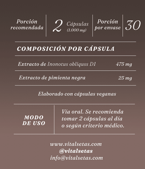 Cápsulas de Chaga VitalSetas